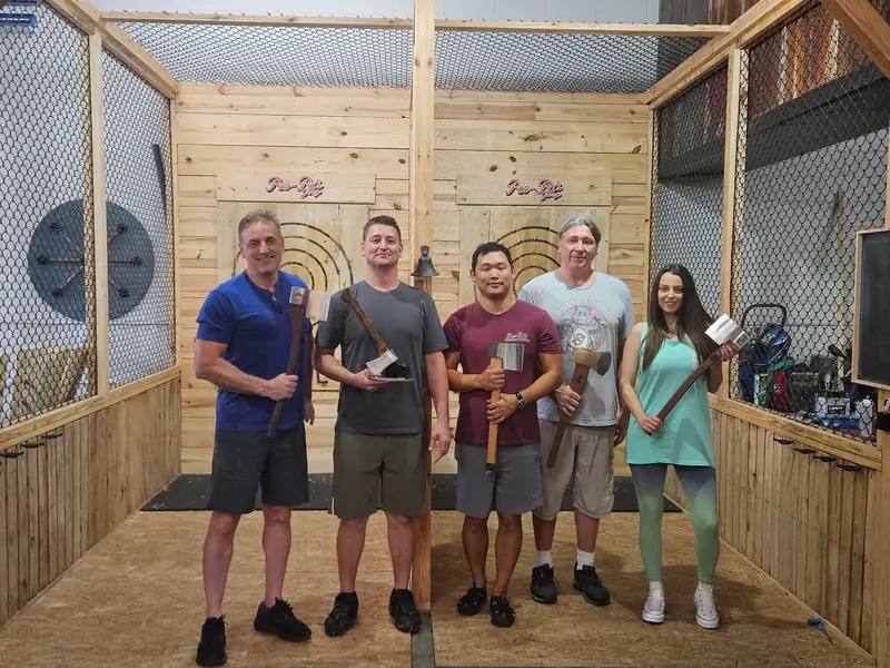Axe throwing event